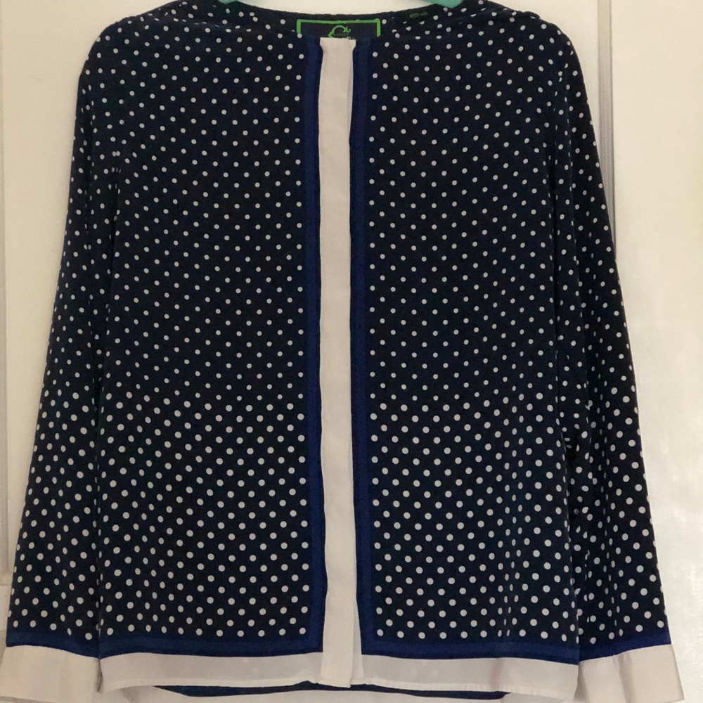 C Wonder 100% Silk Button Up Blouse - image 2